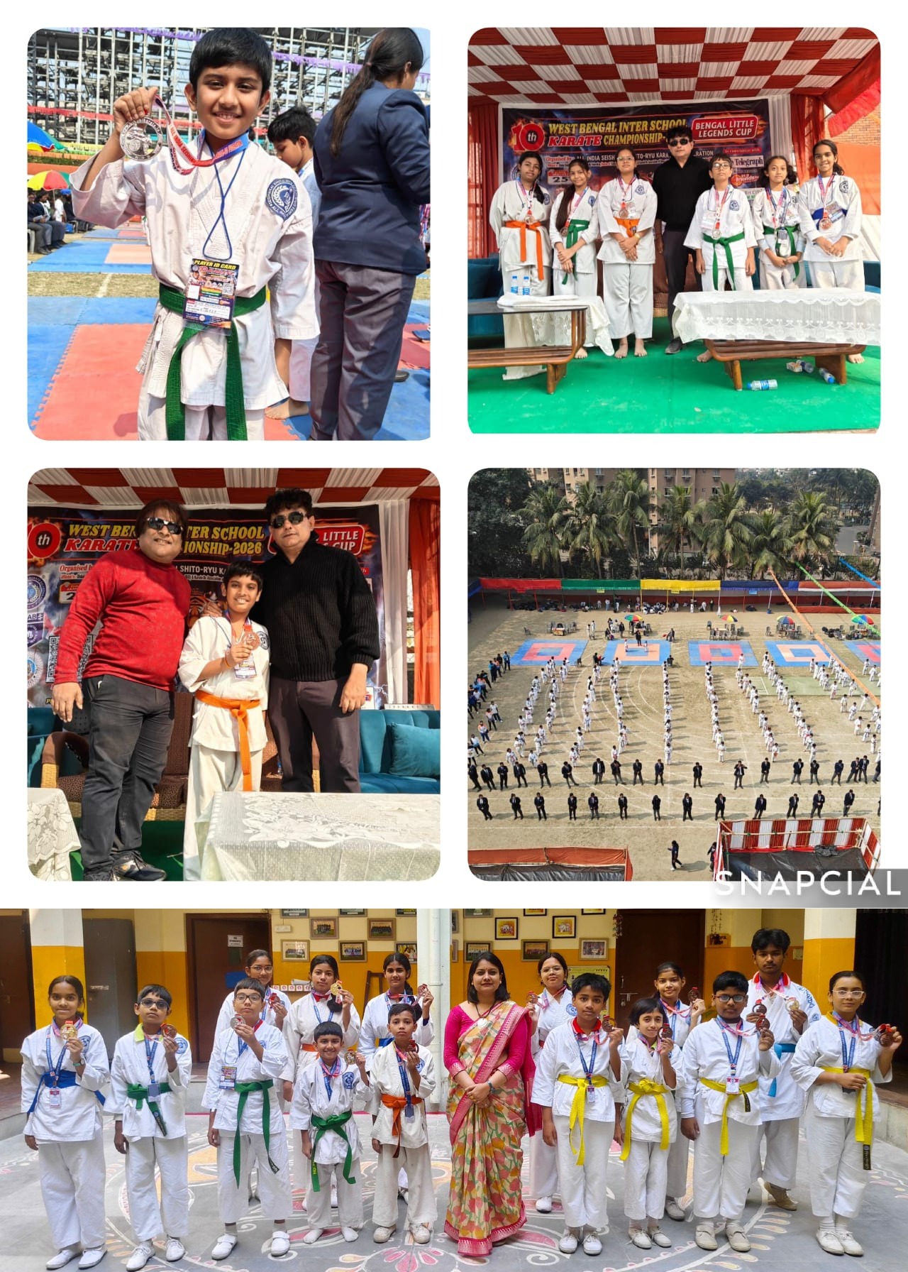 Victory for TIGPS Ariadaha at the 10th West Bengal Inter-School Karate Championship.